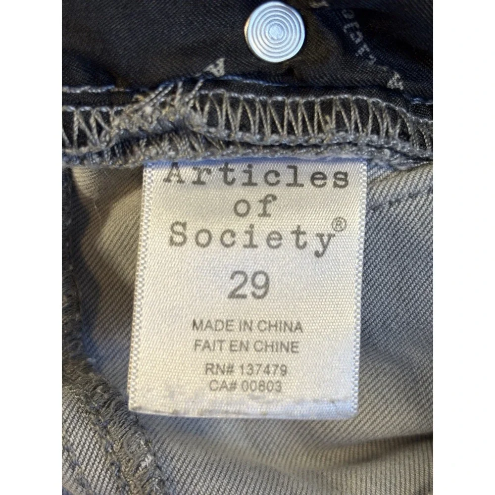 Articles Of Society Women's 29 Gray Trinidad Jeans Sexy Urban Streetwear Y2K 90s
